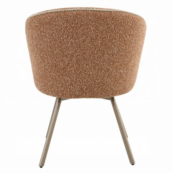 Lidi Side Chair in Rust Orange Boucle Set of 2 By ACME - Image 5