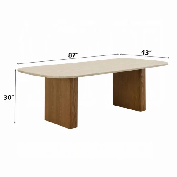 Lidi Dining Table in Brown Natural Finish DN04755 By ACME - Image 3