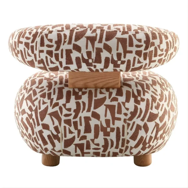 Lynn Accent Chair in Brown Pattern Fabric AC02678 By ACME - Image 4