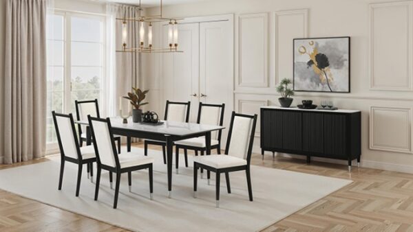 Maidstone Dining Table – Contemporary Contrast with Lasting Elegance