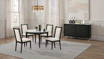Maidstone 5 Pc Round Dining Table Set – Stylish, Compact, and Functional
