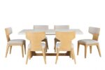 Caerwys 7 Pc Dining Table Set – Where Natural Elegance Meets Modern Design