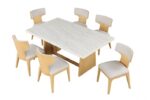 Caerwys 7 Pc Dining Table Set – Where Natural Elegance Meets Modern Design