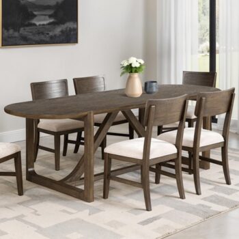 Vellara Dining Table (Wood Top) – Where Transitional Elegance Meets Enduring Craftsmanship