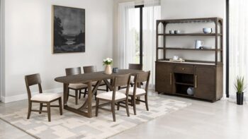 Vellara 7 Pc Dining Table Set (Wood Top) – Elegant Warmth Meets Lasting Craftsmanship