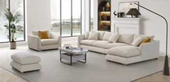 SF777-AC Beige Fabric Armless Chair By Mcferran