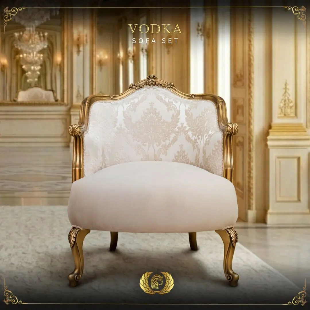 Handmade Gold Beige Vodka Chair | Mobilia Cleopatra 3 Handmade Gold Beige Vodka Chair - Image 1