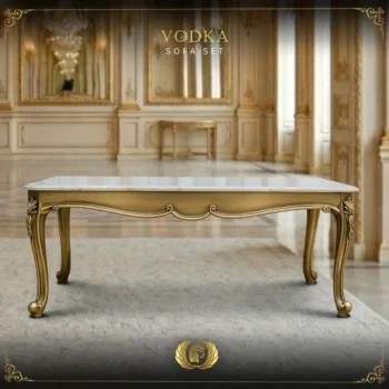 Handmade Gold Beige Vodka Coffee Table |