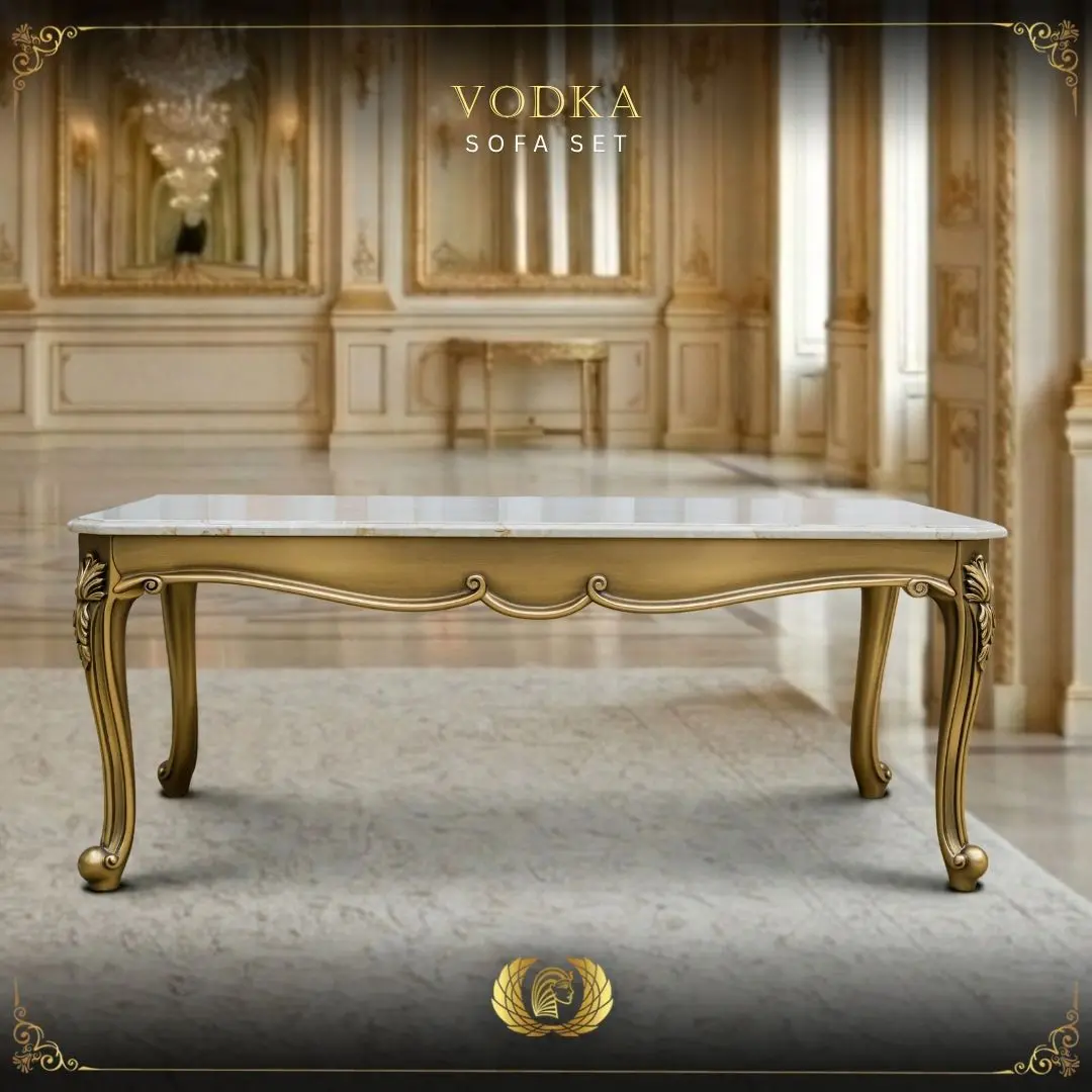Handmade Gold Beige Vodka Coffee Table | Mobilia Cleopatra 3 Handmade Gold Beige Vodka Coffee Table - Image 1