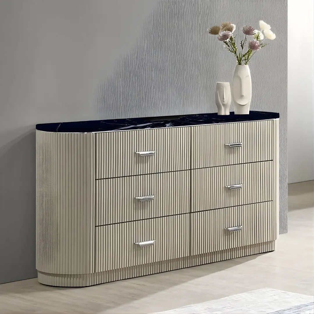 Travonte 6-Drawer Dresser With Marble Top Bd04885 By Acme | Mobilia Cleopatra 3 Travonte 6-Drawer Dresser with Marble Top BD04885 By ACME - Image 1