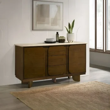 Kasha Server with Natural Marble Top DN04668 By ACME