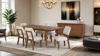 Hepburne Side Chair Set – Mid-Century Modern Walnut Dining Chairs (2-Pack)
