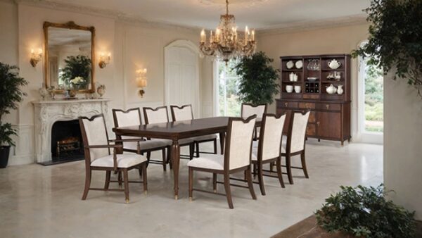 Westerham Dark Cherry Arm Chair Set | Mobilia Cleopatra