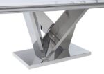 Valdevers 7 Pc Dining Table Set CM3294T-7PC-AC261BK — Glam Chrome By Furniture of America