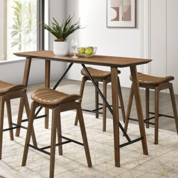 Klamath 5 Pc Walnut Counter Height Dining Set | Mobilia Cleopatra