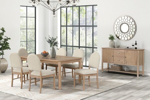 Rheinfall 5 Pc Dining Table Set Natural/Beige | Mobilia Cleopatra