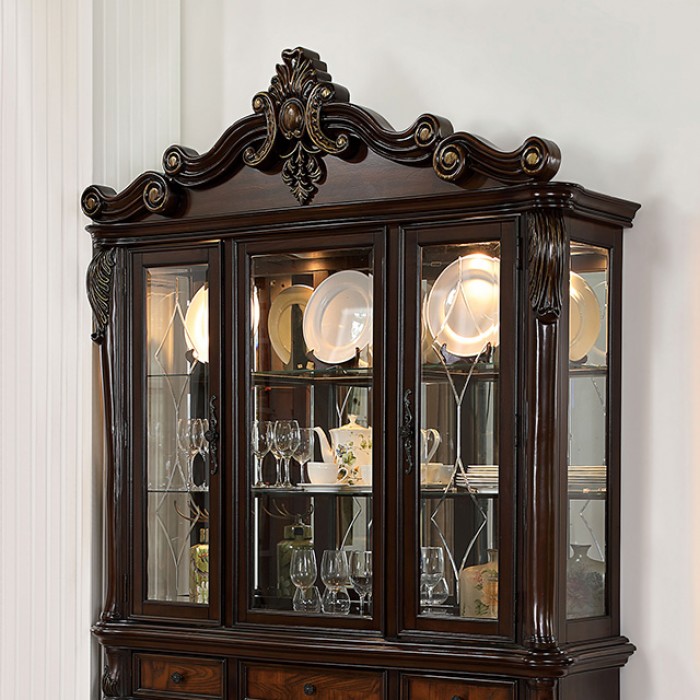 Manzanita Hutch & Buffet Fm3261Ch-Hb-Set Traditional Dark Cherry Wood By Furniture Of America | Mobilia Cleopatra 3 Manzanita Hutch & Buffet – Traditional Dark Cherry Storage