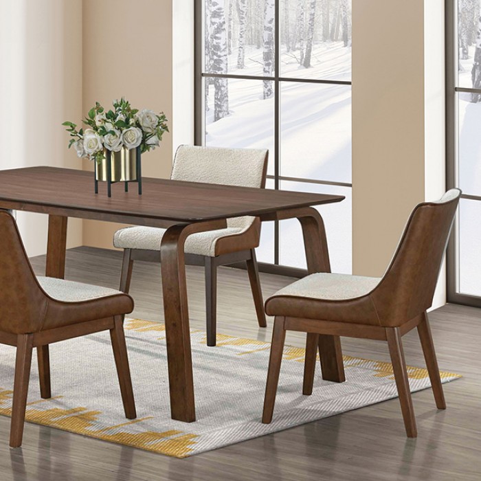 Viken Dining Table Fm3213Wn-T-Table Mid-Century Modern Walnut Dining Table By Furniture Of America | Mobilia Cleopatra 3 A Modern Dining Table with Mid-Century Charm