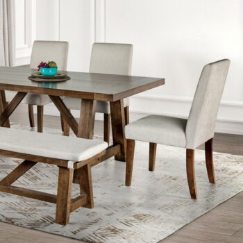 Losone Dining Table FM3422BR-T – Rustic Brown Dining Table