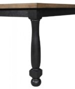 Neue Mills Black Farmhouse Dining Table – Modern Two-Tone Wood Design