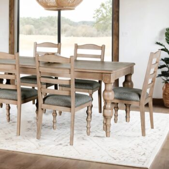 Chesapeake Dining Table FM39000AK-T – Light White-Wash Modern Farmhouse Elegance