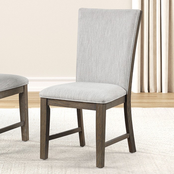 Clements Upholstered Side Chair Set Of 2 Modern Farmhouse Oak By Furniture Of America | Mobilia Cleopatra 3 Clements Upholstered Side Chair FM3411AK-SC-2PK – Modern Farmhouse Oak Dining Chairs