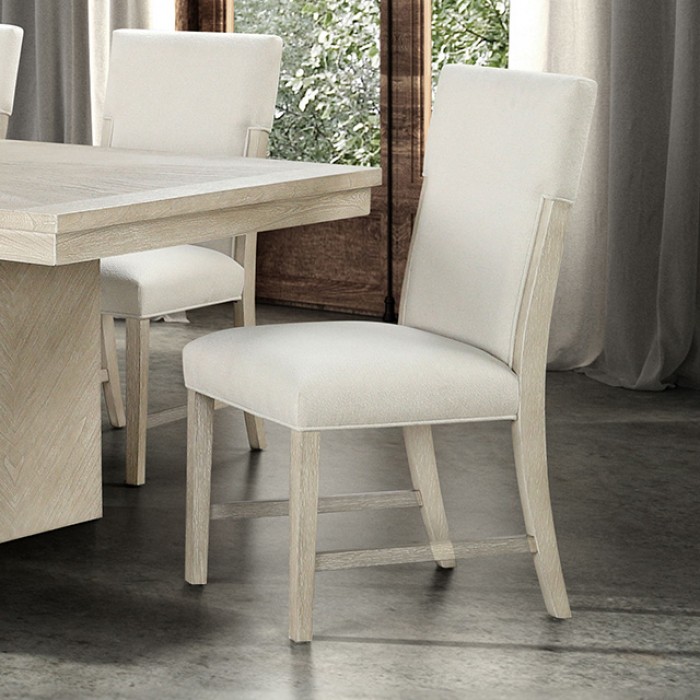 Hagerman Upholstered Side Chair Set Of 2 Natural Modern Farmhouse By Furniture Of America | Mobilia Cleopatra 3 Hagerman Upholstered Side Chair FM3410NT-SC-2PK – Natural Modern Farmhouse Dining Chair