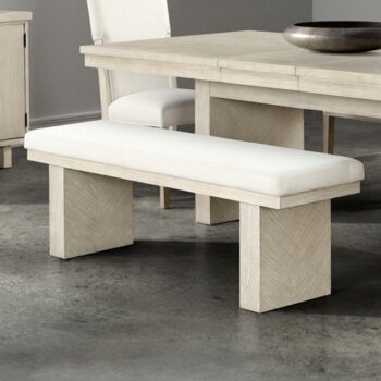 Hagerman Dining Bench – Natural Modern Farmhouse Upholstered Bench