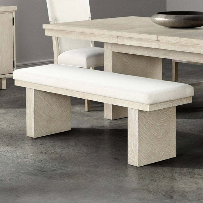 Hagerman Dining Bench Fm3410Nt-Bn Natural Modern Farmhouse By Furniture Of America | Mobilia Cleopatra 3 Hagerman Dining Bench – Natural Modern Farmhouse Upholstered Bench
