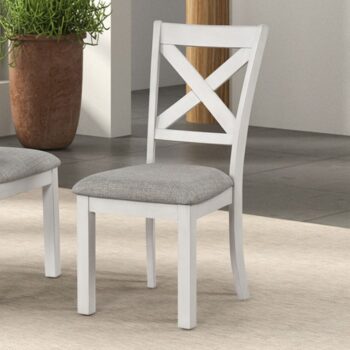 Ferrone Side Chair FM3429WH-SC-2PK – Rustic White Oak Farmhouse Dining Chairs