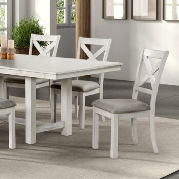Ferrone Dining Table – Rustic White Oak Extendable Farmhouse Table