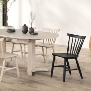 Hines Oval Extendable Dining Table – White Oak Mid-Century Modern