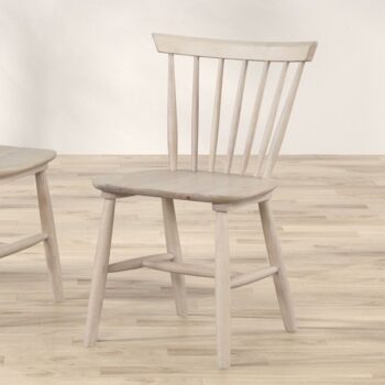 Beale Mid-Century Modern Spindle Back Dining Chair – White Oak (Set of 2)