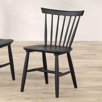 Beale Dining Chair FM3100BK-SC-2PK – Sophisticated Mid-Century Design in Bold Black