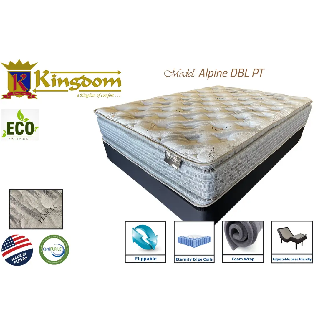 Medium Alpine Dbl Pt Luxury By Kingdom Mattress | Mobilia Cleopatra 3 Medium Alpine DBL PT Luxury By Kingdom Mattress - Image 1