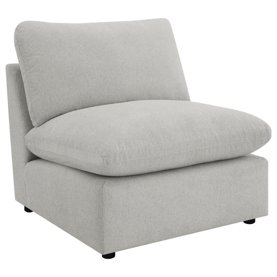 Collins Modular Armless Chair Gray By Coaster Furniture | Mobilia Cleopatra 3 Collins Modular Armless Chair Gray