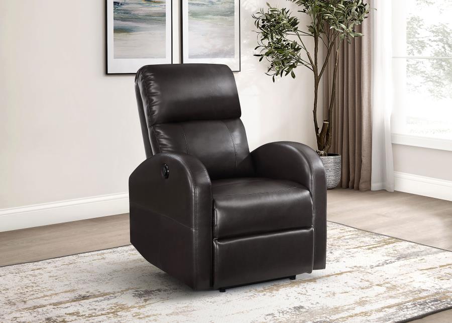 Grant Upholstered Power Recliner Chair Brown By Coaster Furniture | Mobilia Cleopatra 3 Grant Upholstered Power Recliner Chair Brown