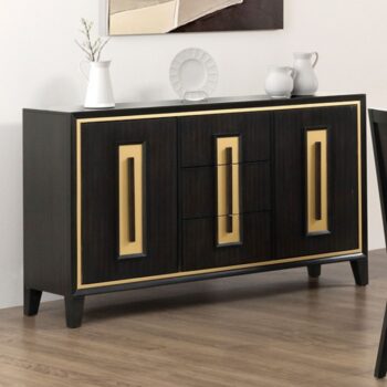 Kenyada Contemporary Espresso Server – Elegant Dining Storage