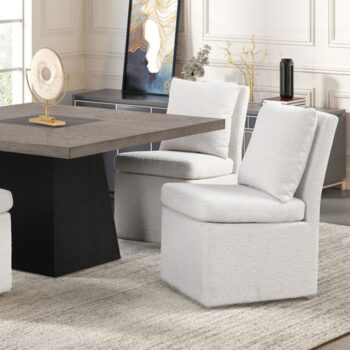 Broager Square Dining Table – Rustic Oak & Walnut | Contemporary Swivel Pedestal Table