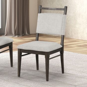 Woolwich Dark Walnut Side Chairs – Set of 2 Modern Upholstered Chairs