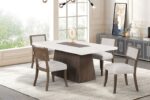 Essen Espresso Round Dining Table – Contemporary 54" Pedestal Table