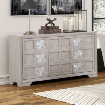 Argenthart Light Gray Server – Elegant Dining Storage by Furniture of America