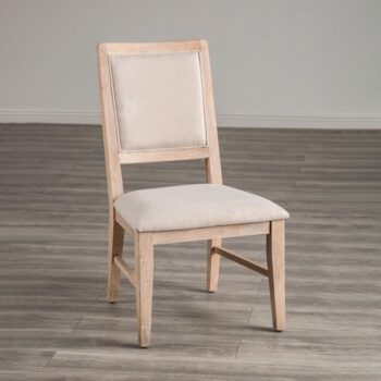 Orbetello Distressed Natural Side Chair (Set of 2) – Transitional Upholstered Dining Chairs