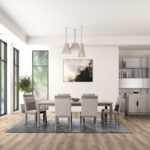 Gristalt Gray Transitional Dining Table – Two-Tone Wood Design