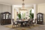 Leovanni Traditional Dark Brown Extendable Dining Table – 114" Luxury Design