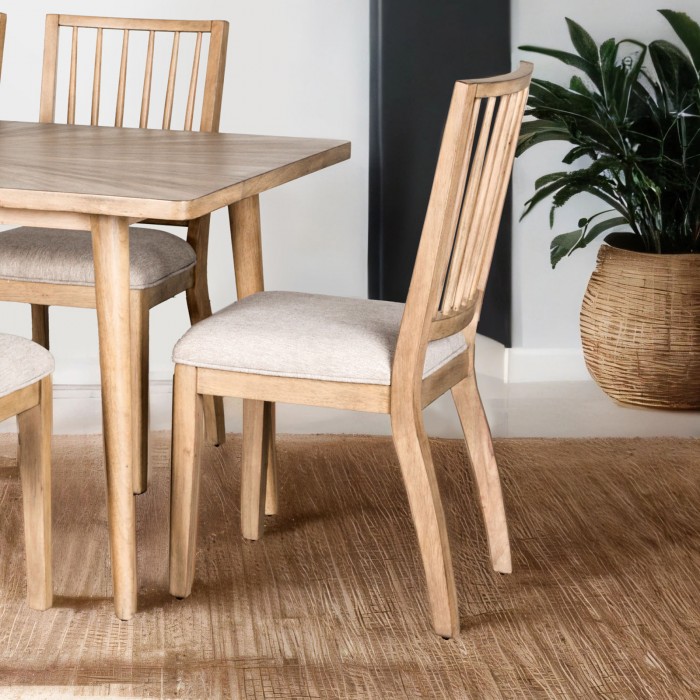 Natural Modern Farmhouse Side Chair Set Of 2 By Furniture Of America | Mobilia Cleopatra 3 Lakeside Modern Farmhouse Side Chair – Natural Dining Set of 2