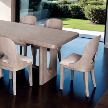 Sterling West Modern Rectangular Dining Table – White Oak 80"