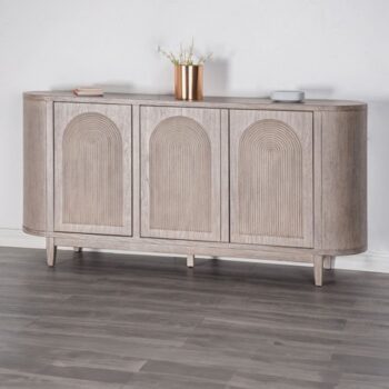 Sterling West Modern White Oak Server – Soft-Closing Hinges