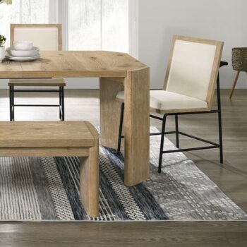Edenbridge Dining Table FM3220AK-T-TABLE – Contemporary Oak Extendable Dining Table