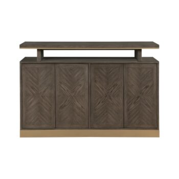 Griffin Server in Brown Finish with Gold Tipping
